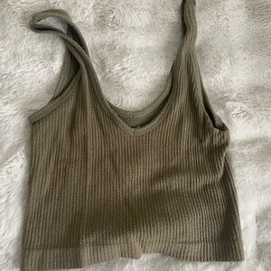 Urban Outfitters Out From Under V-Neck Tank Top small olive